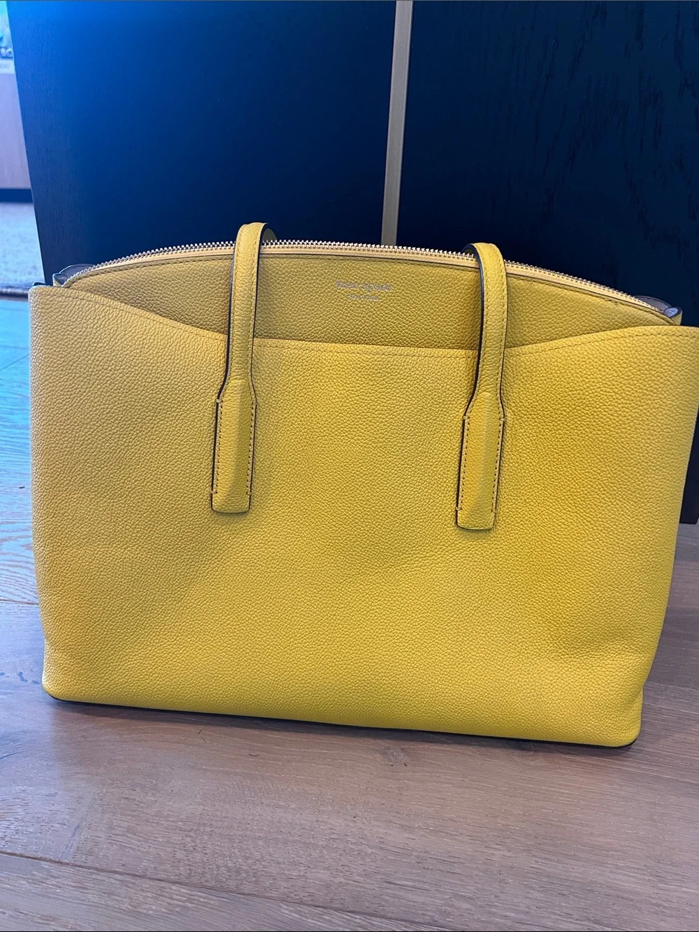 kate spade Bright Yellow Pebbled Leather Tote